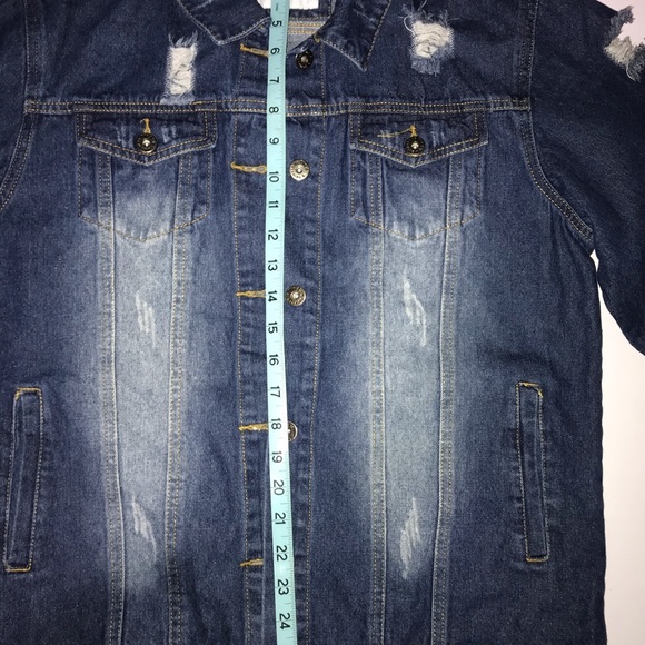 The Style Between Us Rip Jean Jacket Oversize - Picture 5 of 11